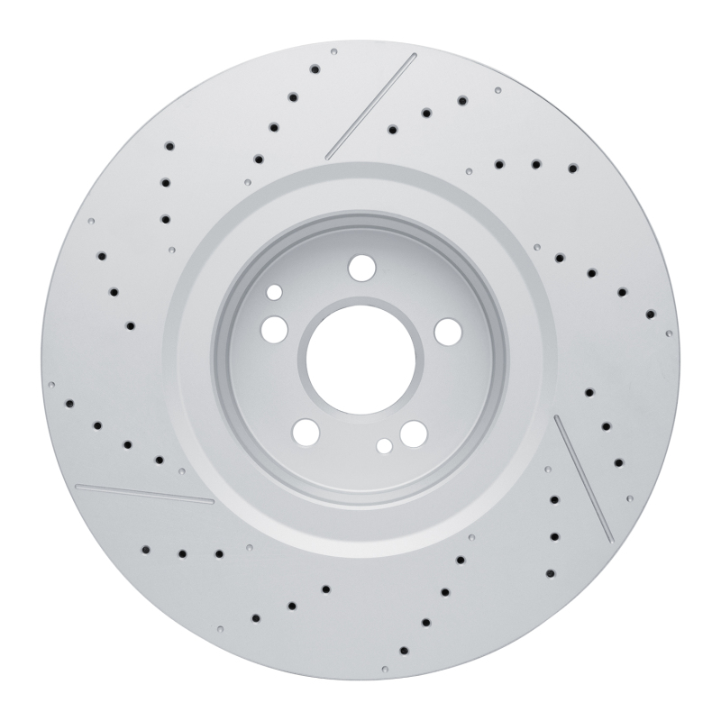 Mercedes-Benz GLE53 AMG Brake Rotor (1) - Rear - R1 Concepts - GEOSPEC Coated Rotor - Drilled and Slotted - `21-`25